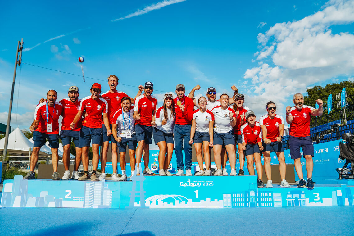 The Spain squad at Gwangju.