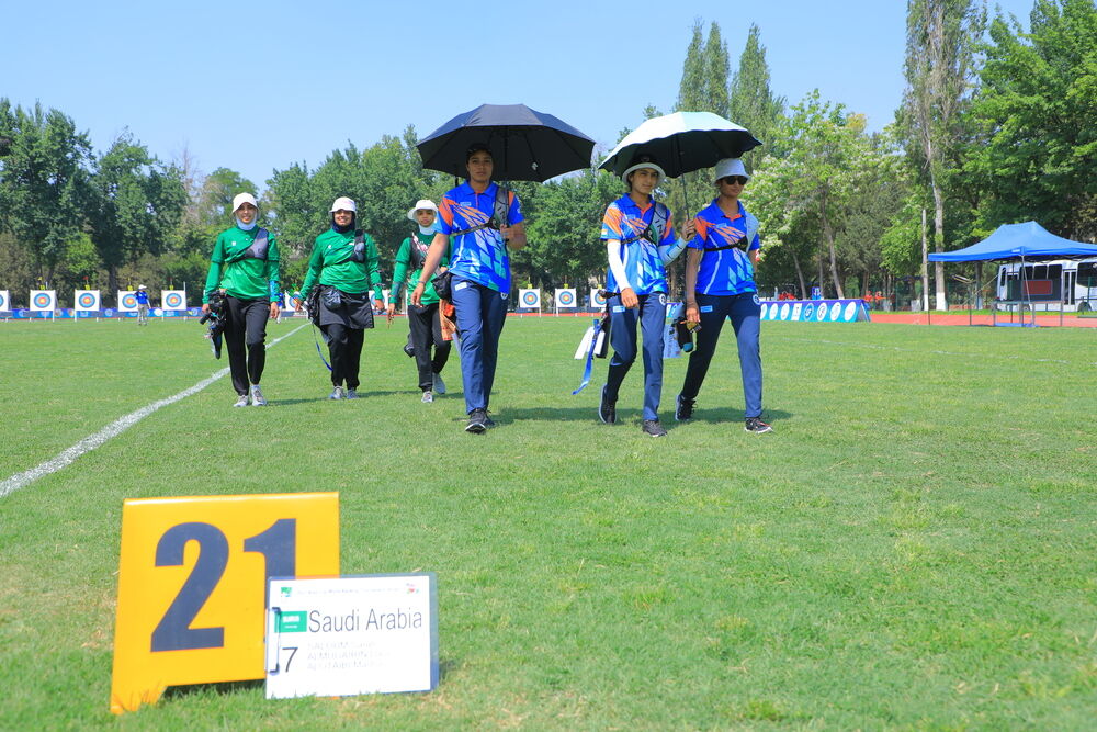 Mashail Alotaibi and team Saudi Arabia at Tashkent 2023 Asia Cup.