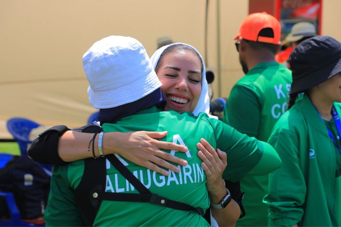 Mashail Alotaibi and Dalal Almugairin at Tashkent 2023 Asia Cup.