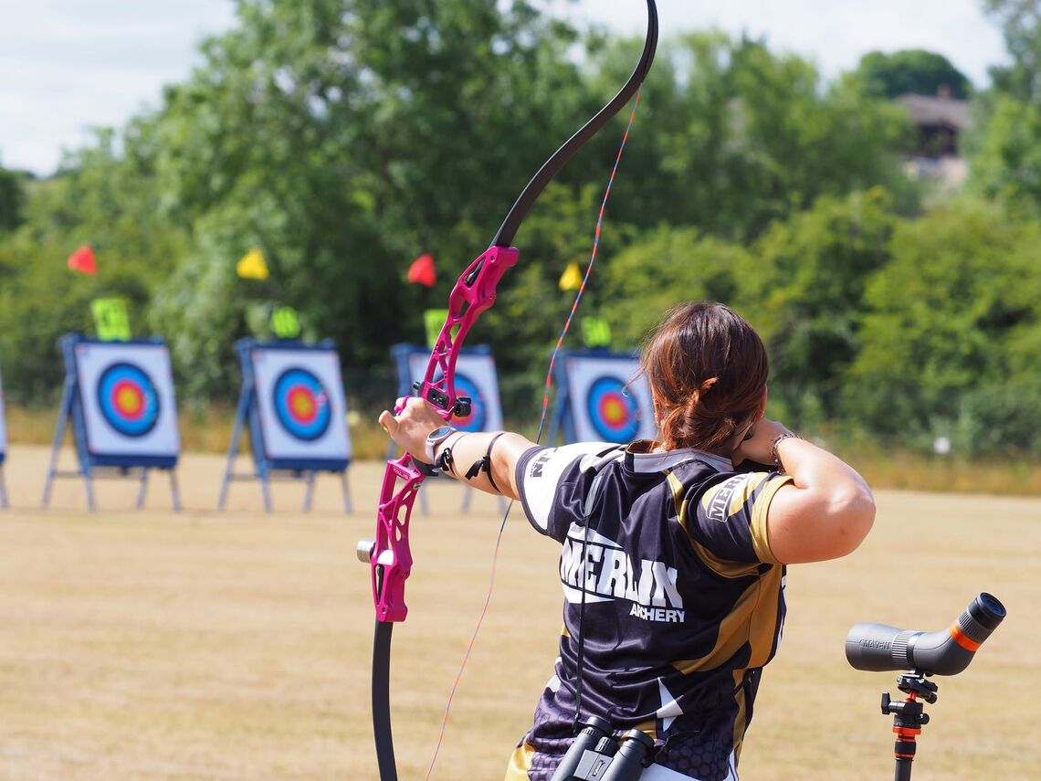 Illaria Knibb shooting outdoors.