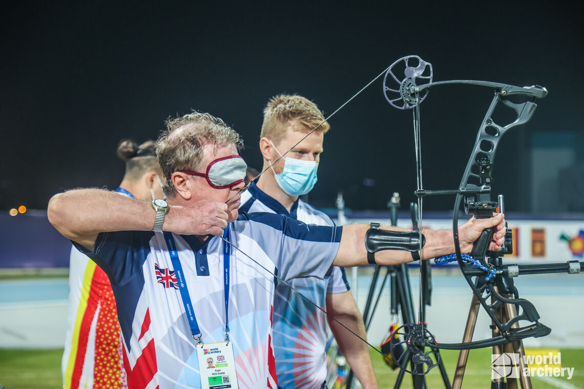 Roger Rees-Evans aiming at the Dubai 2022 World Para Championships