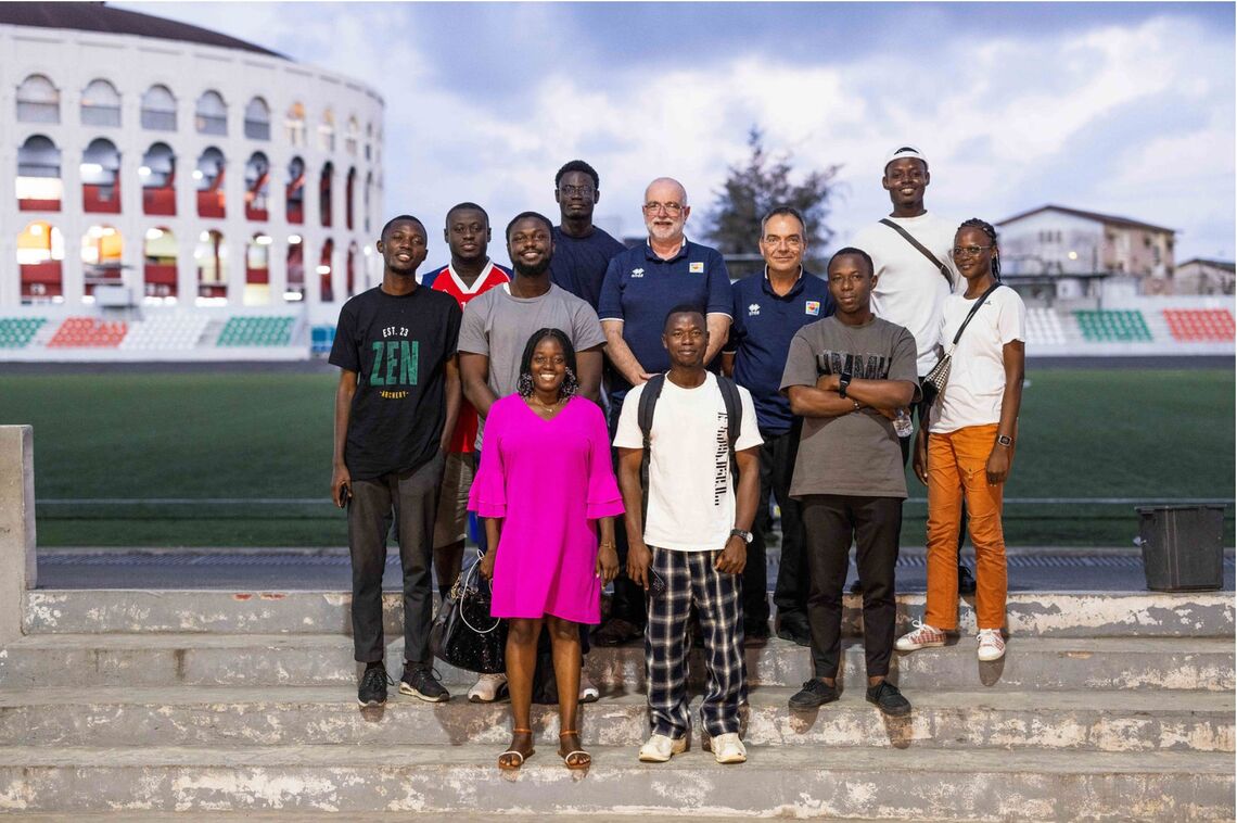 Participants of the run archery seminar in Abidjan in November 2025.