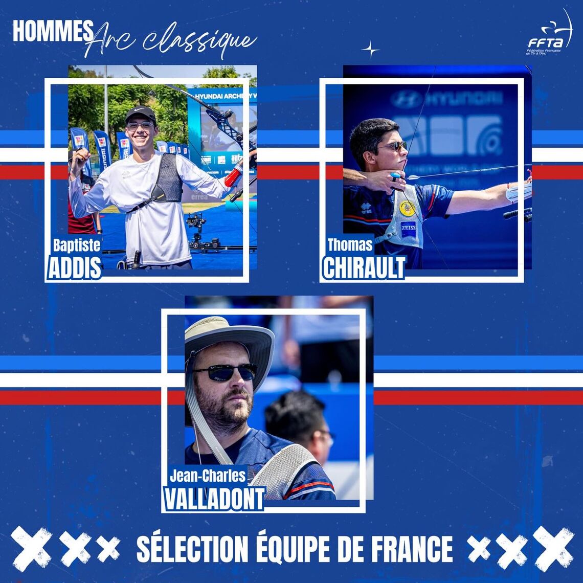 French recurve men for 2026 European Championships.