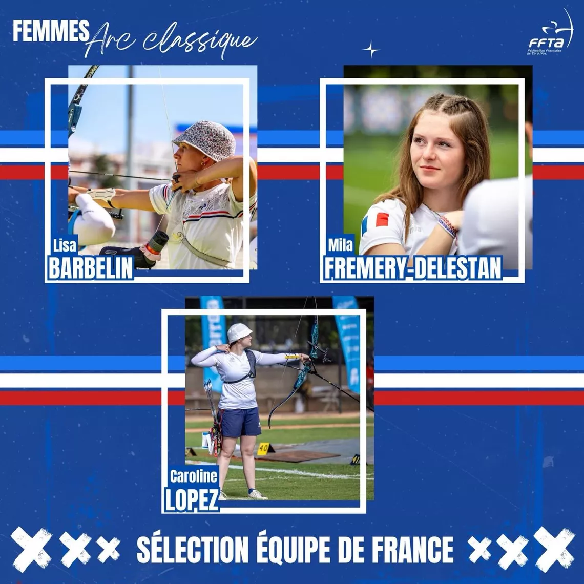 French recurve women for 2026 European Championships.