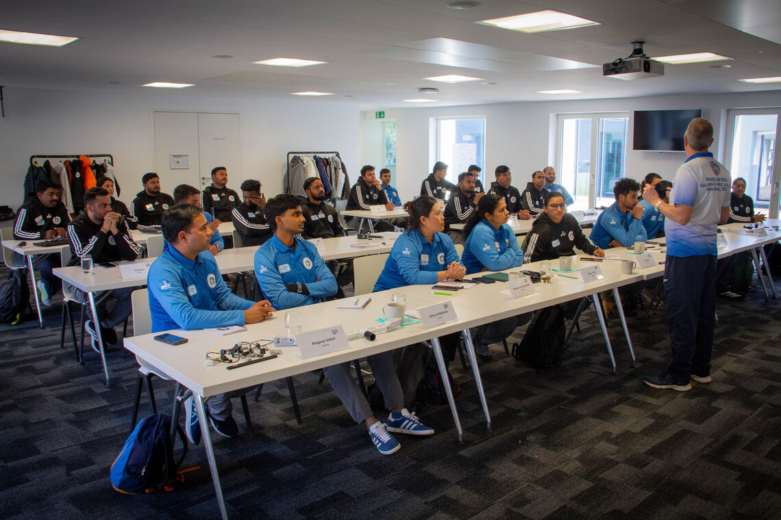 Indian coaches taking part in coaching course at the Excellence Centre in Lausanne.