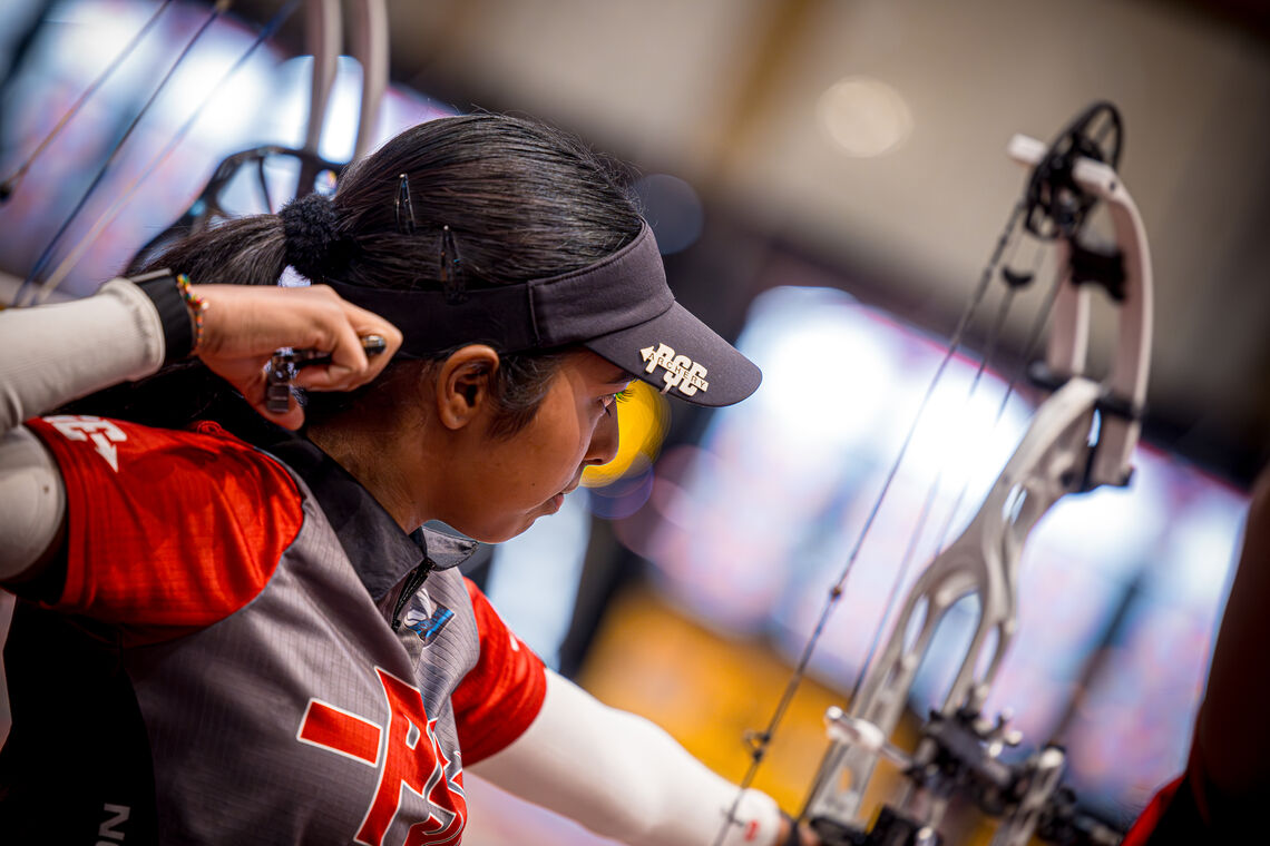 An athlete in action