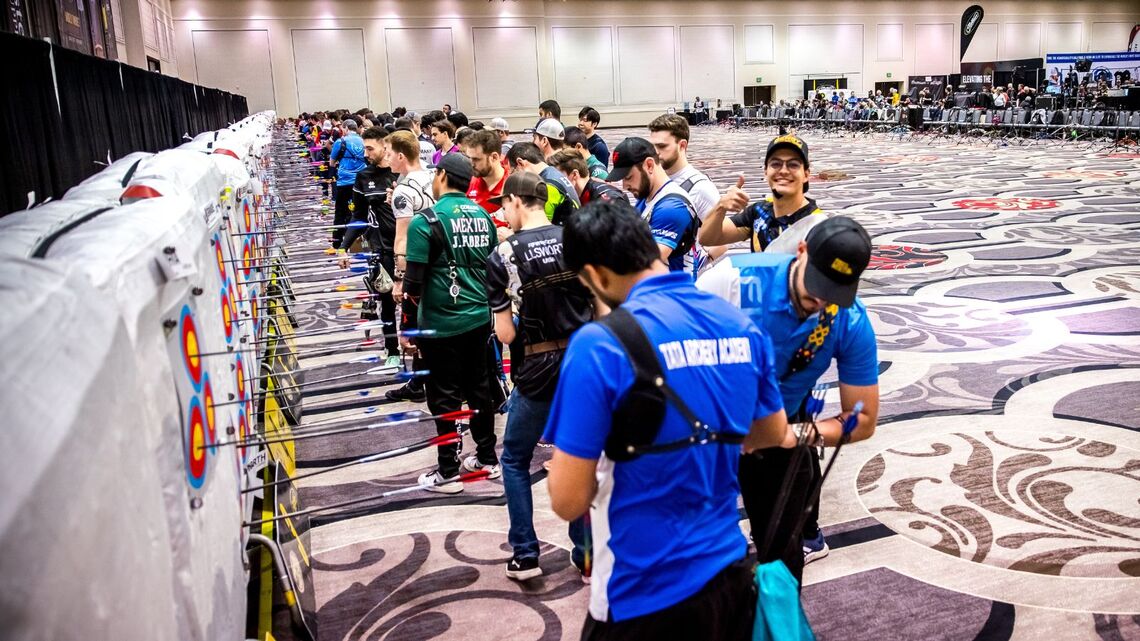 The Vegas Shoot 2025 shooting hall during qualifying.