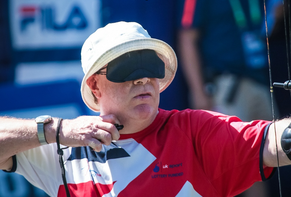 Roger Rees-Evans aiming at the Donaueschingen 2015 World Para Championships