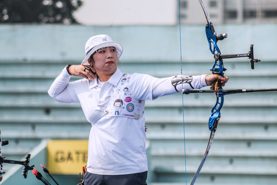 Minhee just after release at the Dhaka 2025 Asian Championships. 