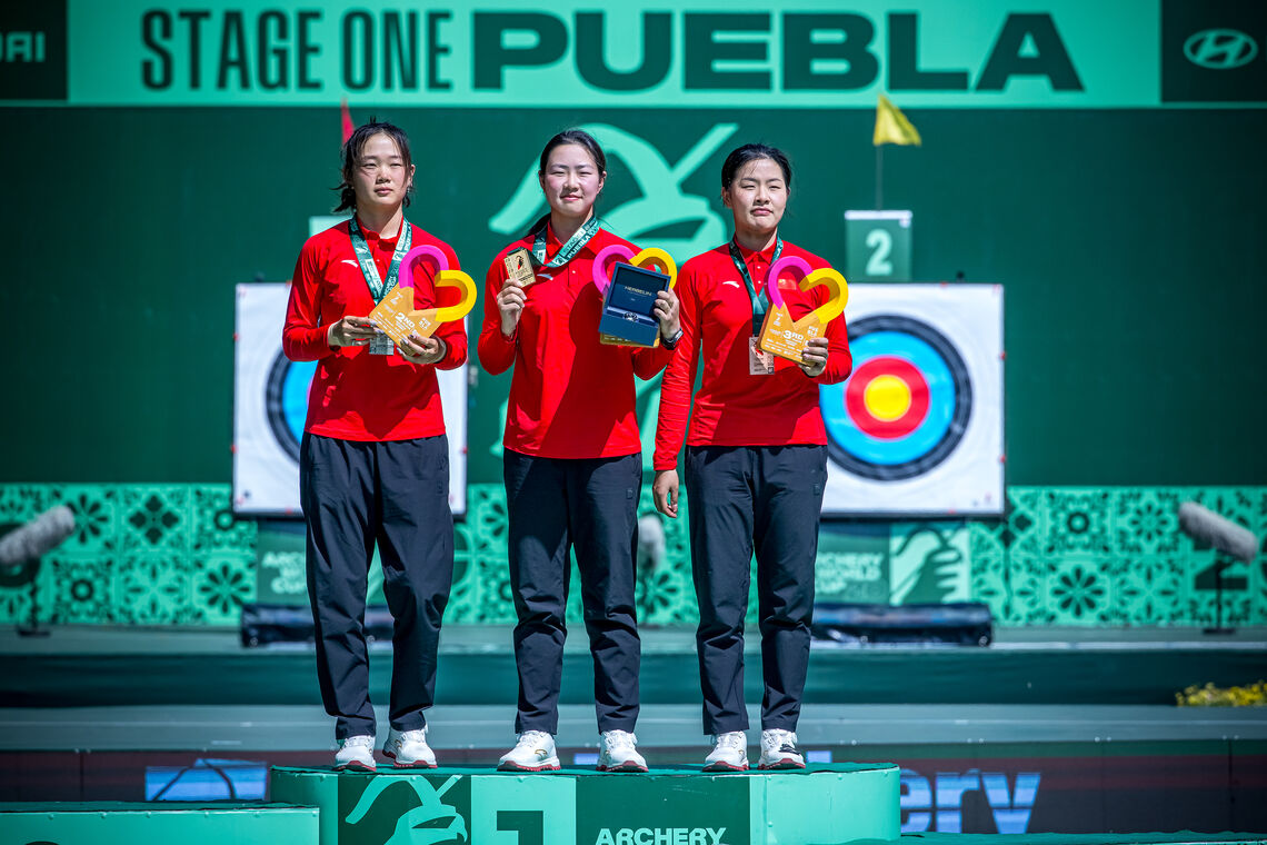 Zhu Jingyi making a mark at Puebla 2026 Hyundai Archery World Cup.