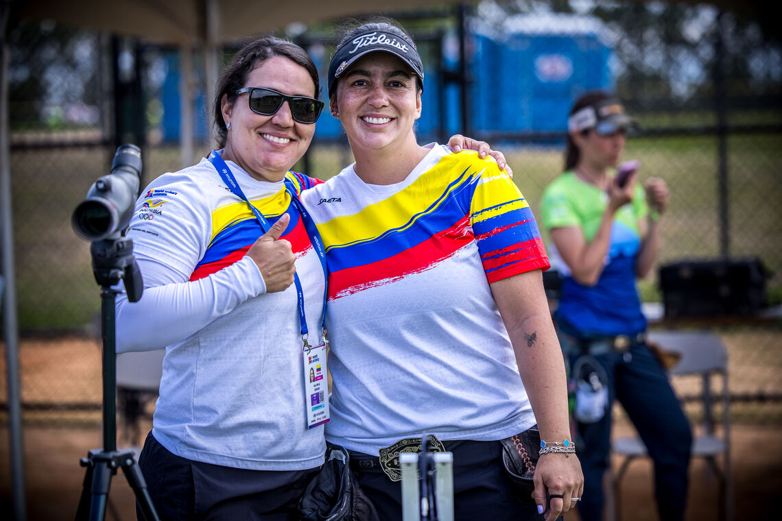 Ana Maria Rendon and Sara Lopez posing together for a photo.