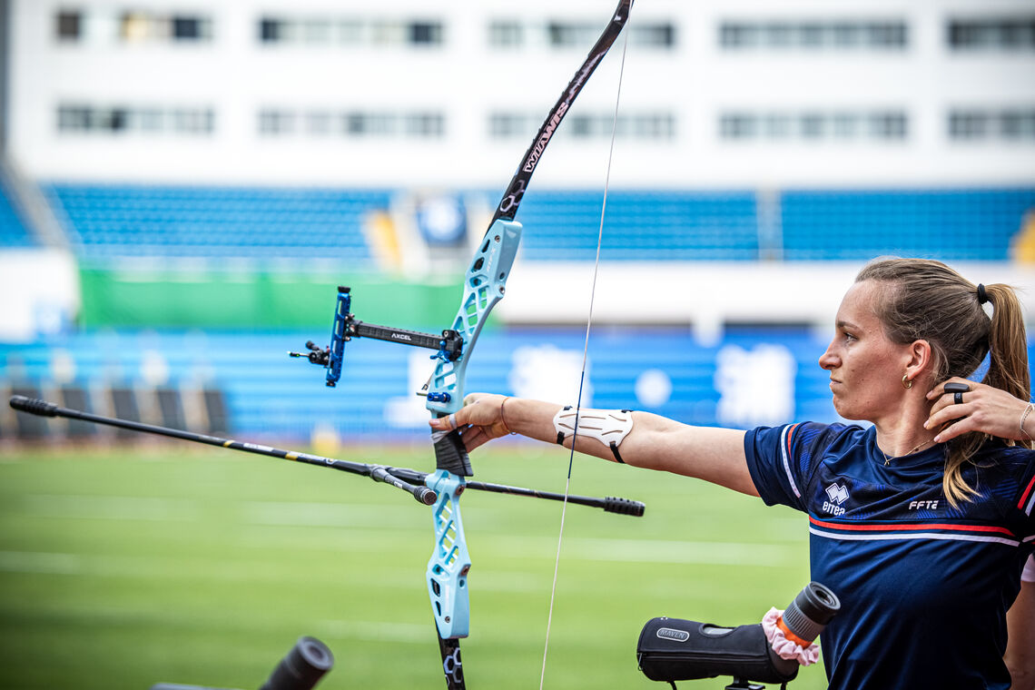 Lisa Barbelin just after release at Yuanshen Sports Centre in Shanghai 2025.