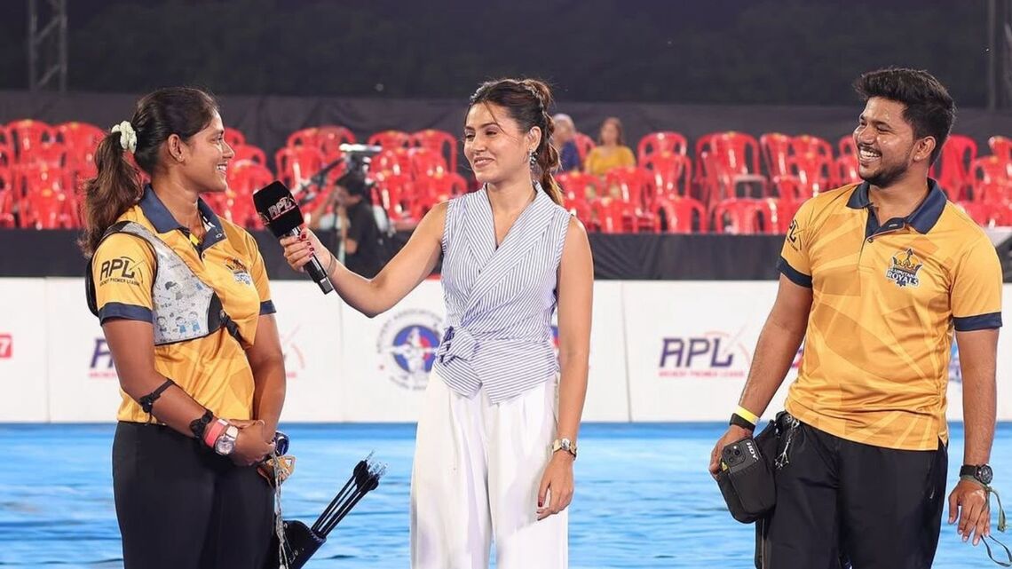 An athlete interviewed