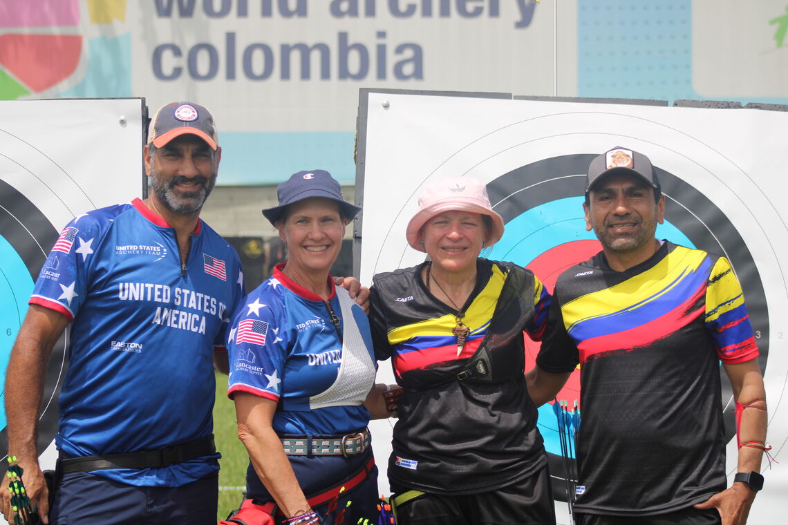 The recurve 50+ mixed team event