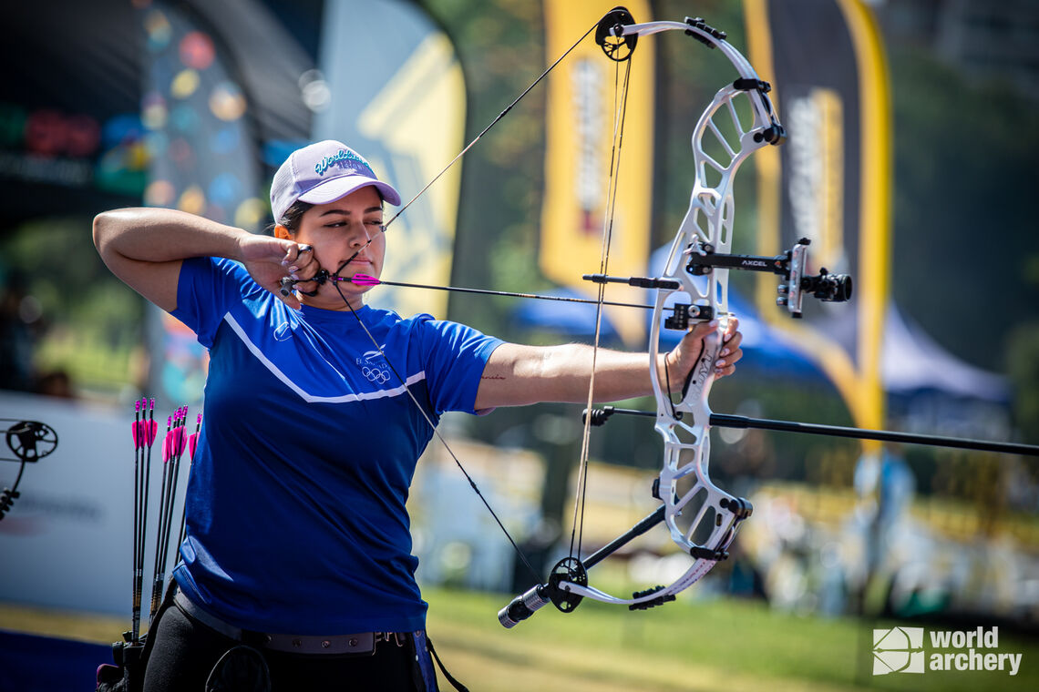 An archer in action