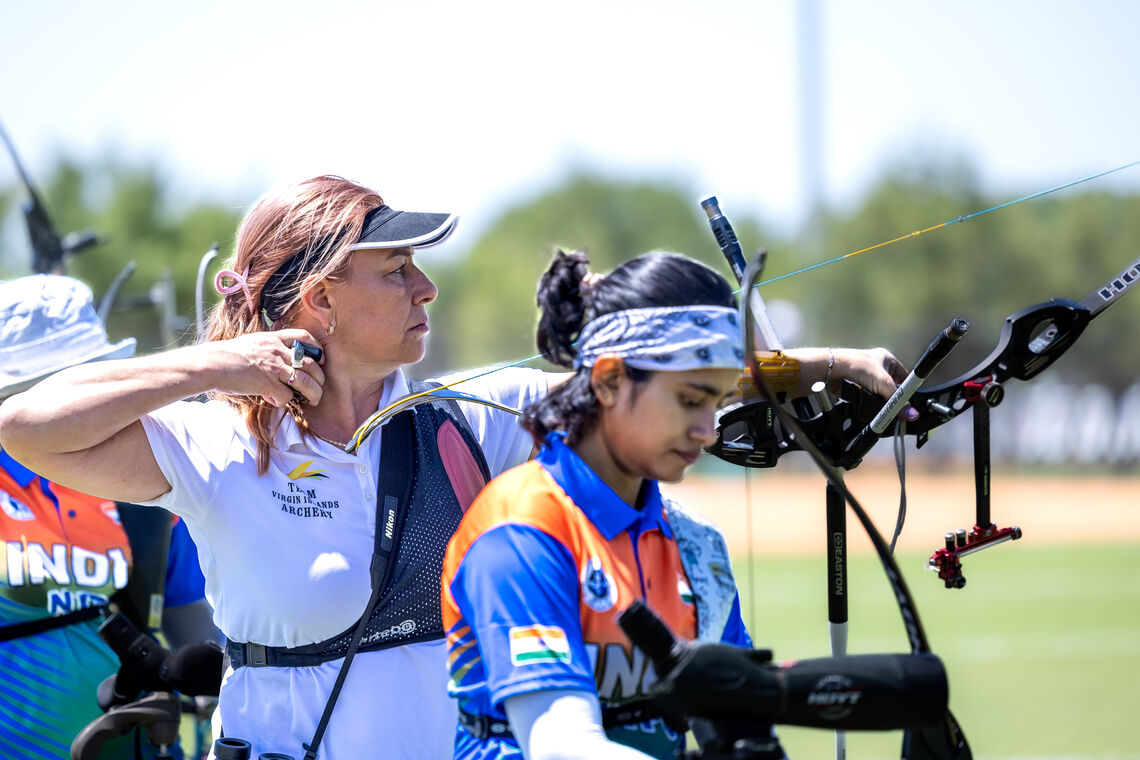 Tatyana Muntyan on the shooting line.