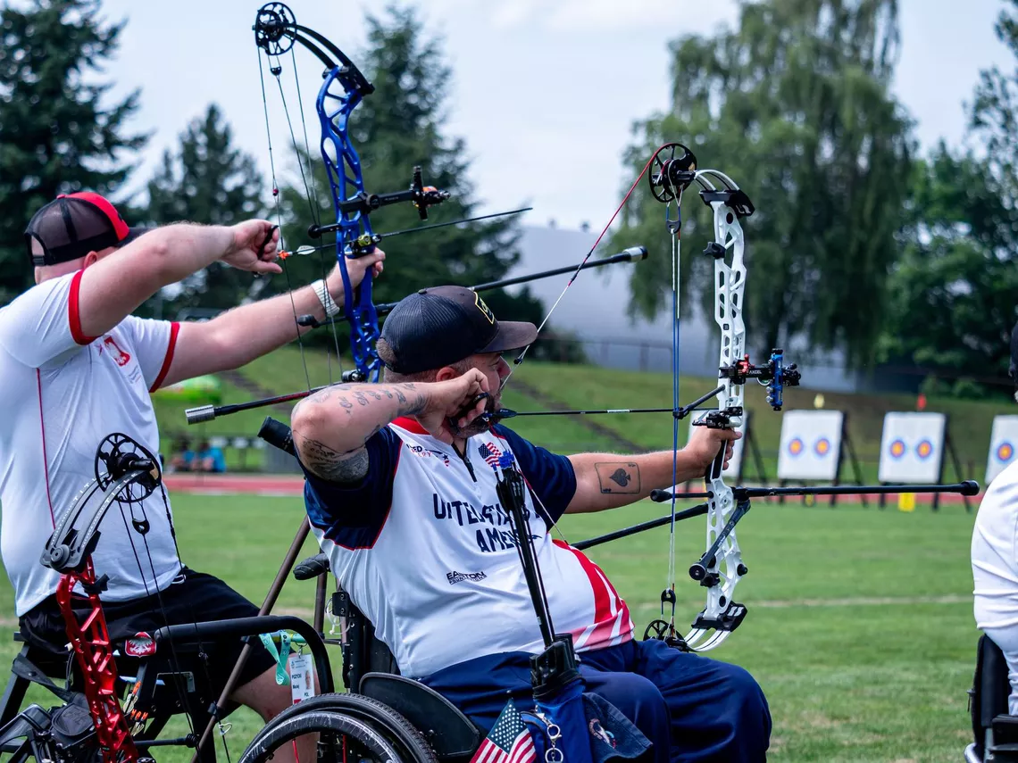 Archers in action