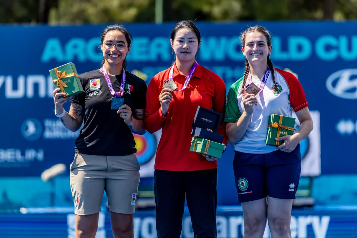 Ana Paula Vazquez won here first Hyundai Archery World Cup medal at Antalya 2026, finishing second.