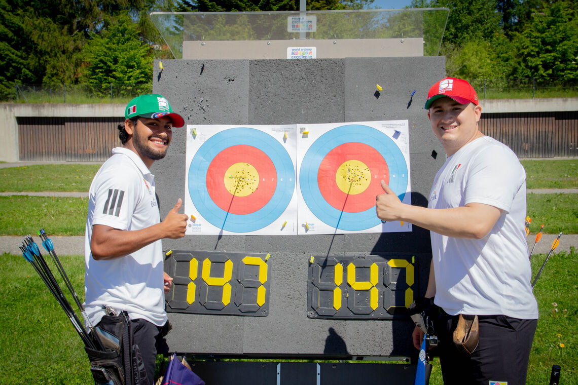 Mexican team training at World Archery Excellence Centre in Lausanne.