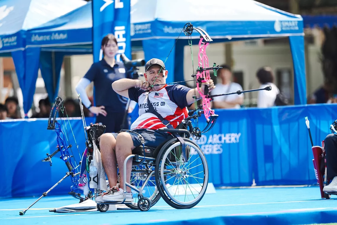 An athlete in action