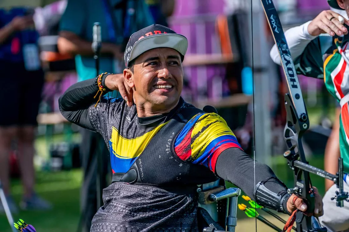 An athlete in action