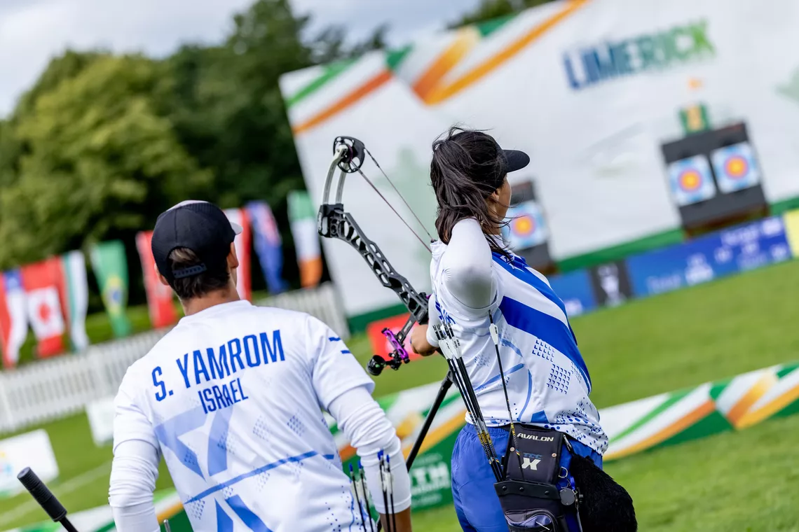 Israel competing at Limerick 2023 World Archery Youth Championships.