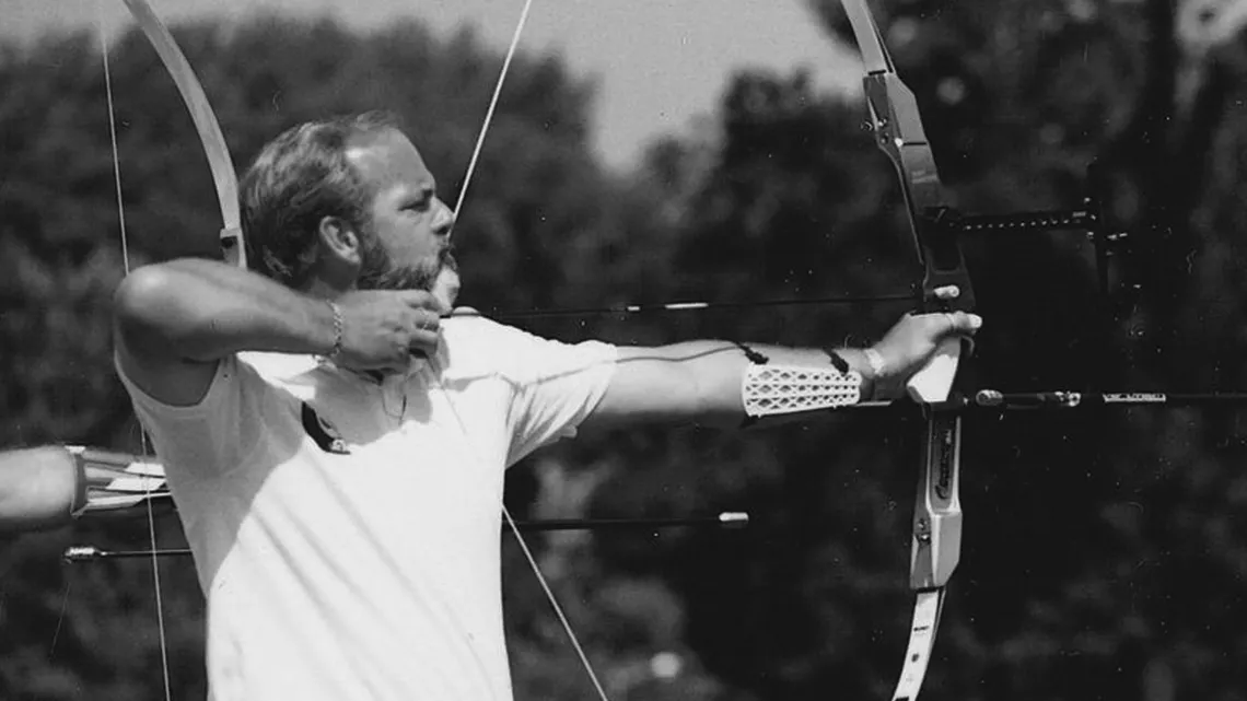 Donald Marcure on the shooting line.