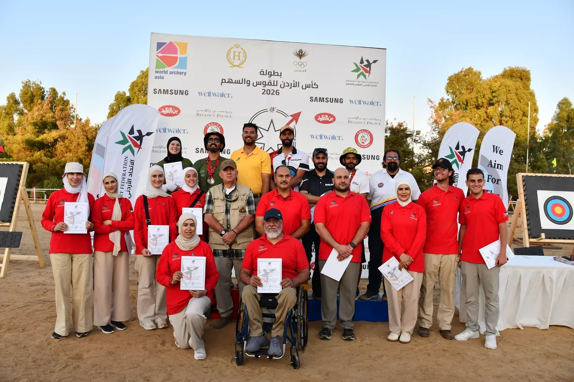 Participants in first national archery judging course in Jordan in 2026.