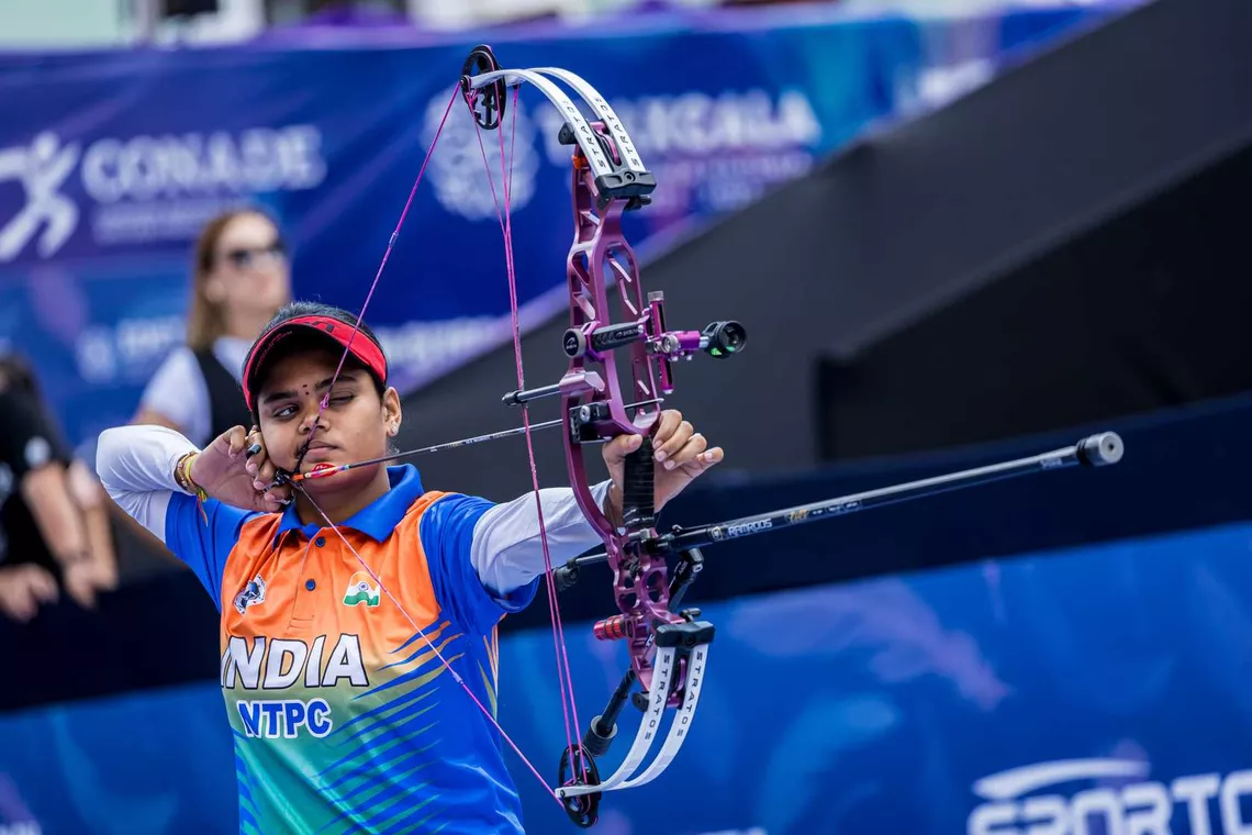 An athlete in action
