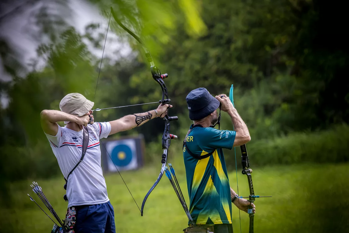 Barebow archers competing at Chengdu 2026 World Games.