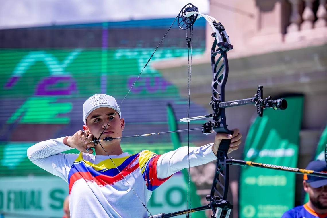 Pablo Gomez Zuluaga finished fourth at the Saltillo 2026 Hyundai Archery World Cup Final.