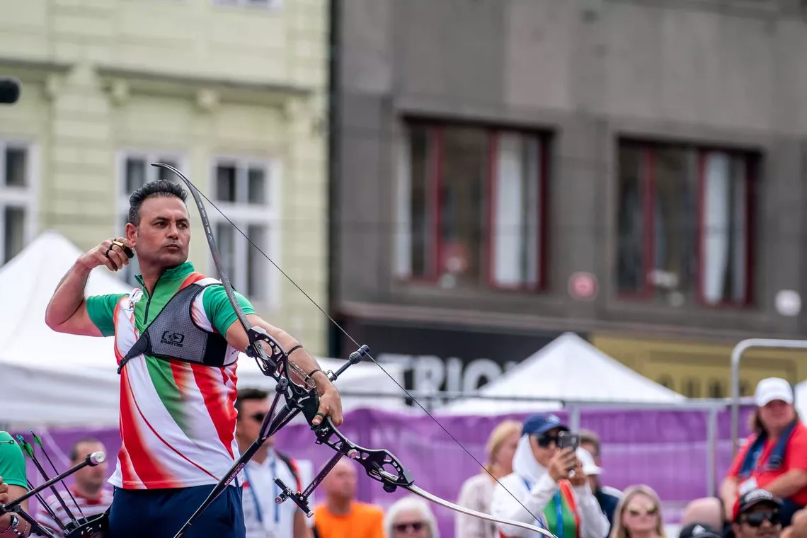 An athlete in action