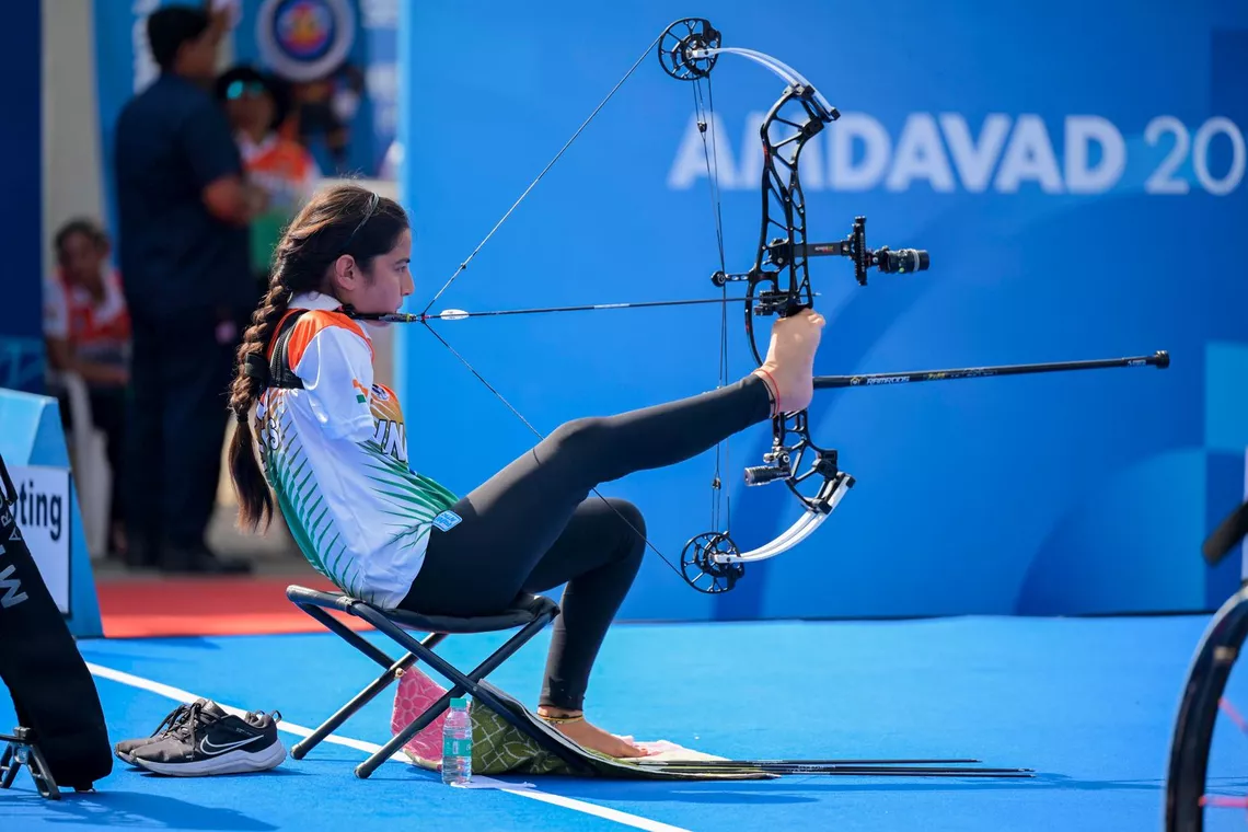 An athlete in action