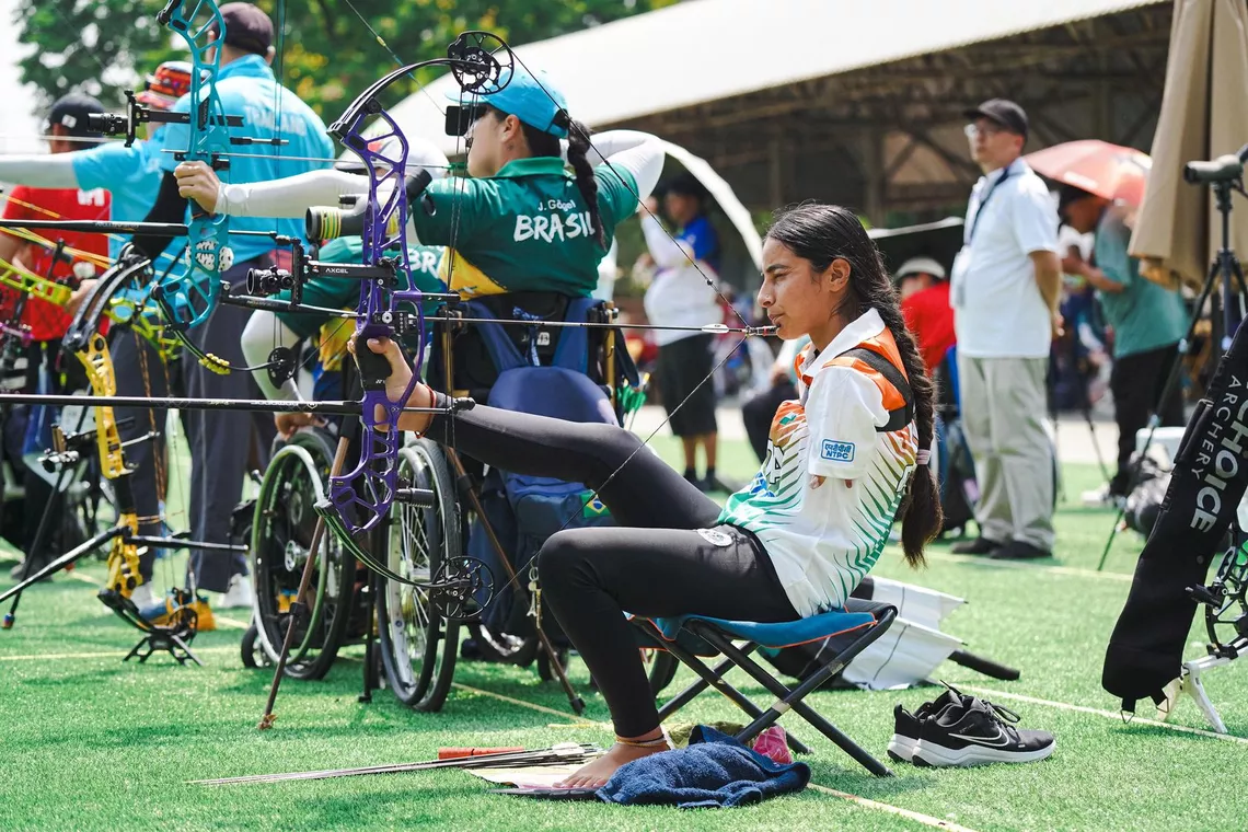 An athlete in action