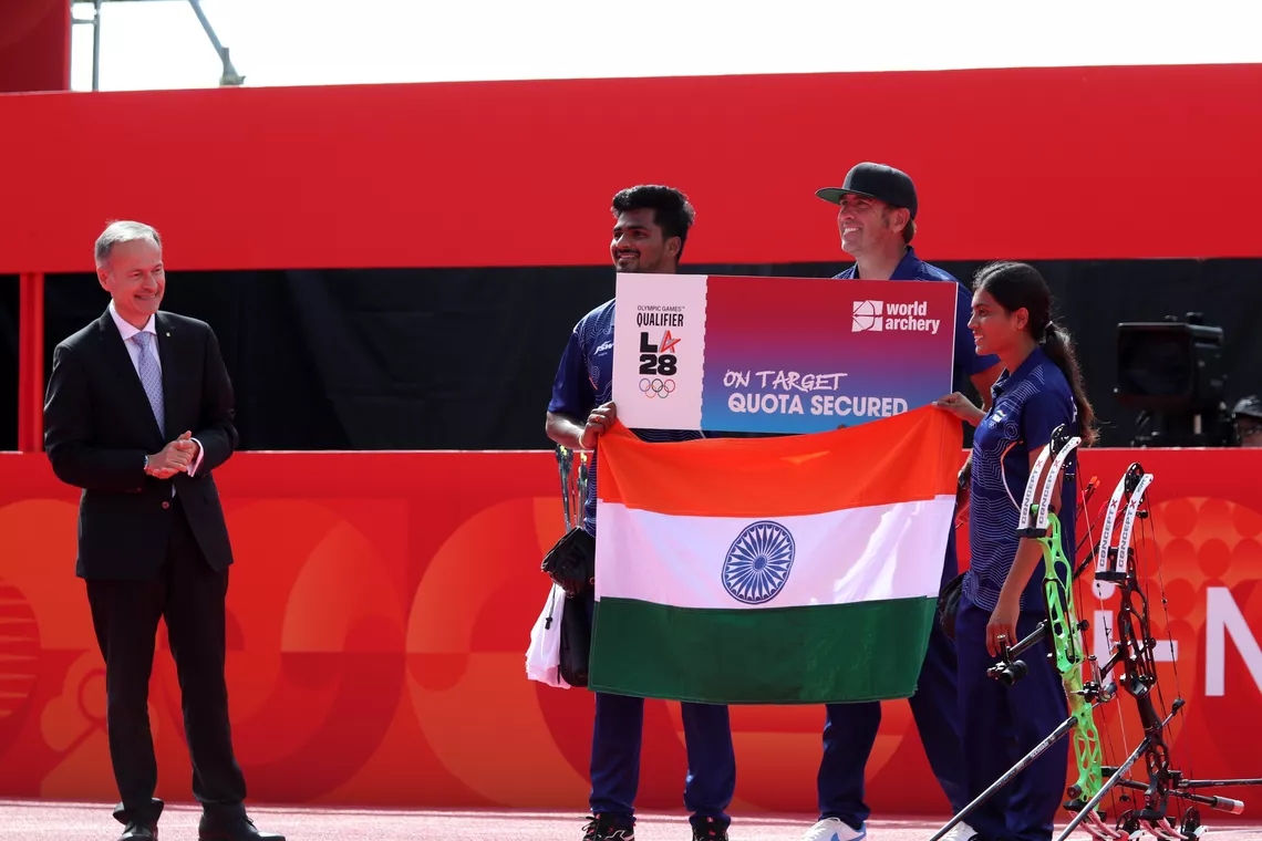 Chikitha Taniparthi and Sahil Rajesh Jadhav won the first ever compound Olympic quota.
