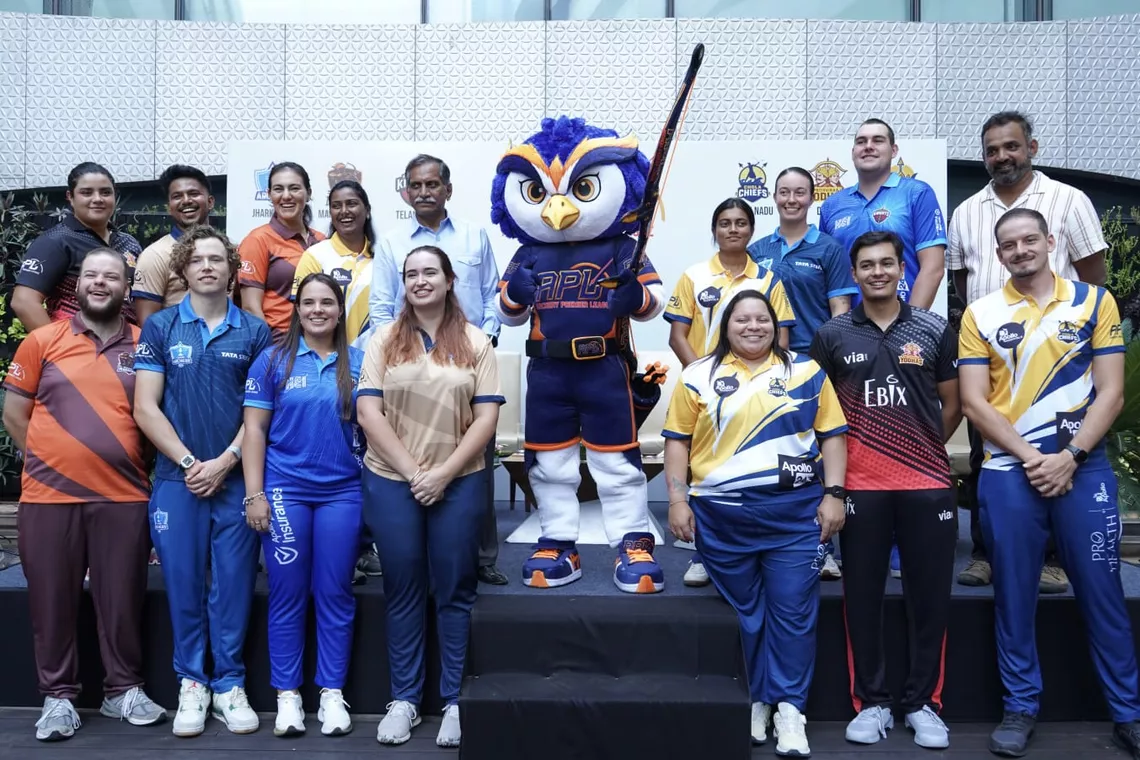 Athletes pose