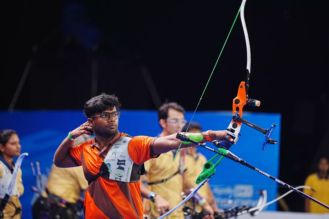An athlete in action