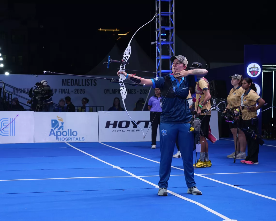 An athlete in action