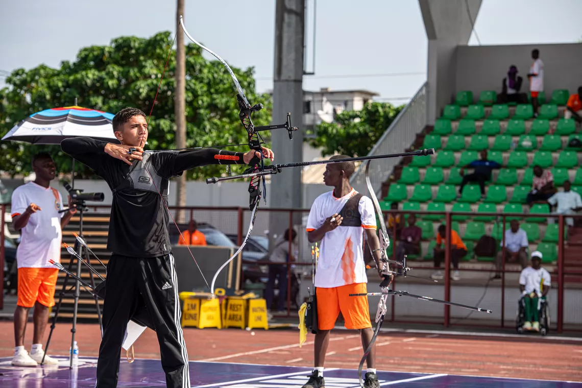 Ismail Ezzeldin aiming at the Abidjan 2025 African Championships.