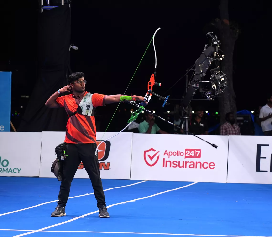 An athlete in action