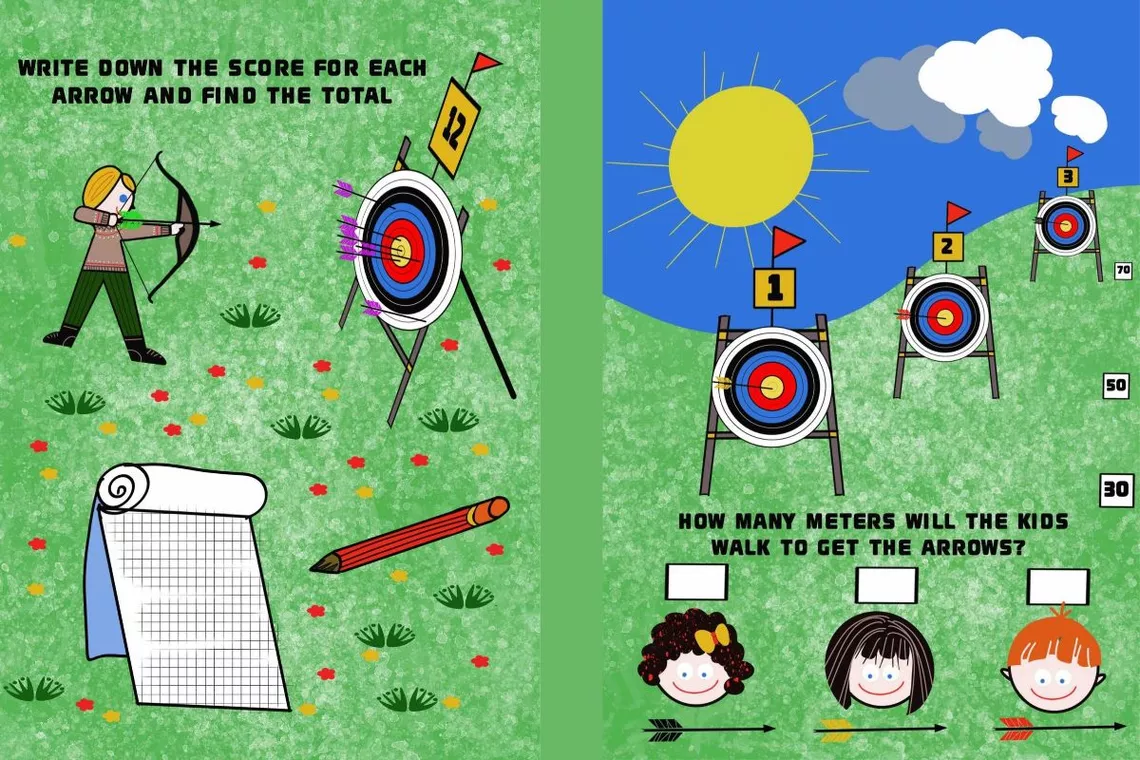 Pages the Have Fun with Archery book by Antonella Ballarin.