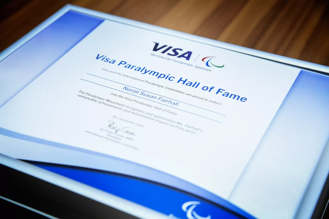 IPC Hall of Fame diploma.