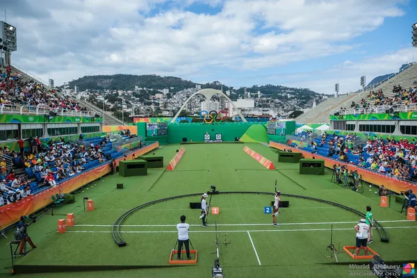 The archery arena at the Rio 2016 Olympic Games.