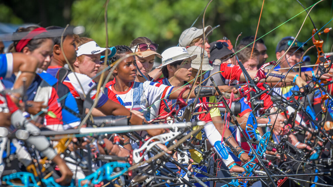 Archers during qualifying at the Copa Merengue in 2022.