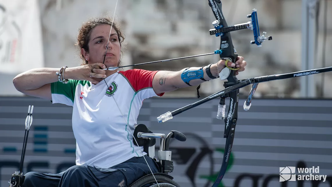 Elisabetta Mijno shoots during the European Para Championships.