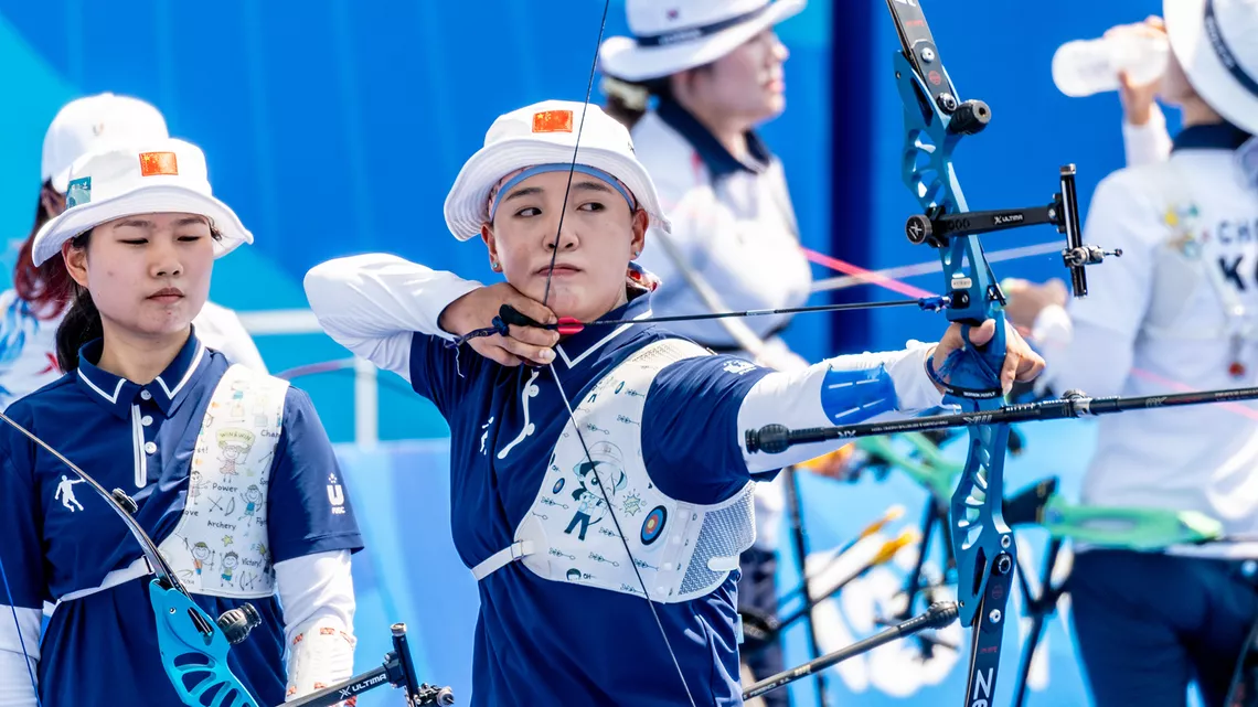 China shoots at the Summer University Games in 2023.