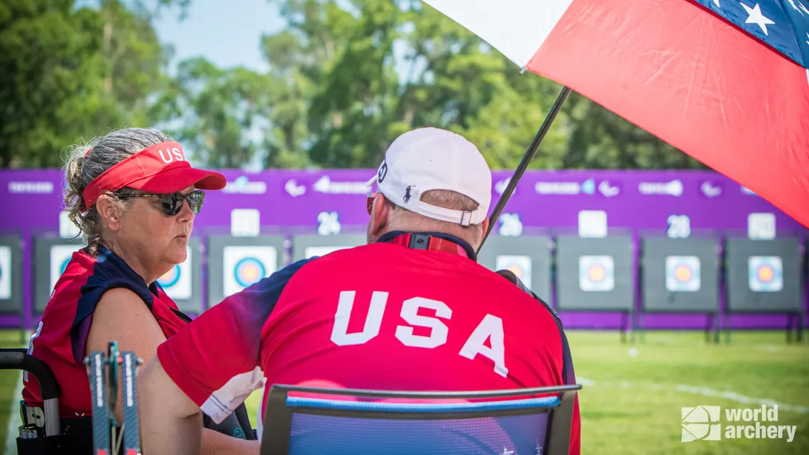 Lia Coryell on the line at the Tokyo 2020 Paralympic Games.