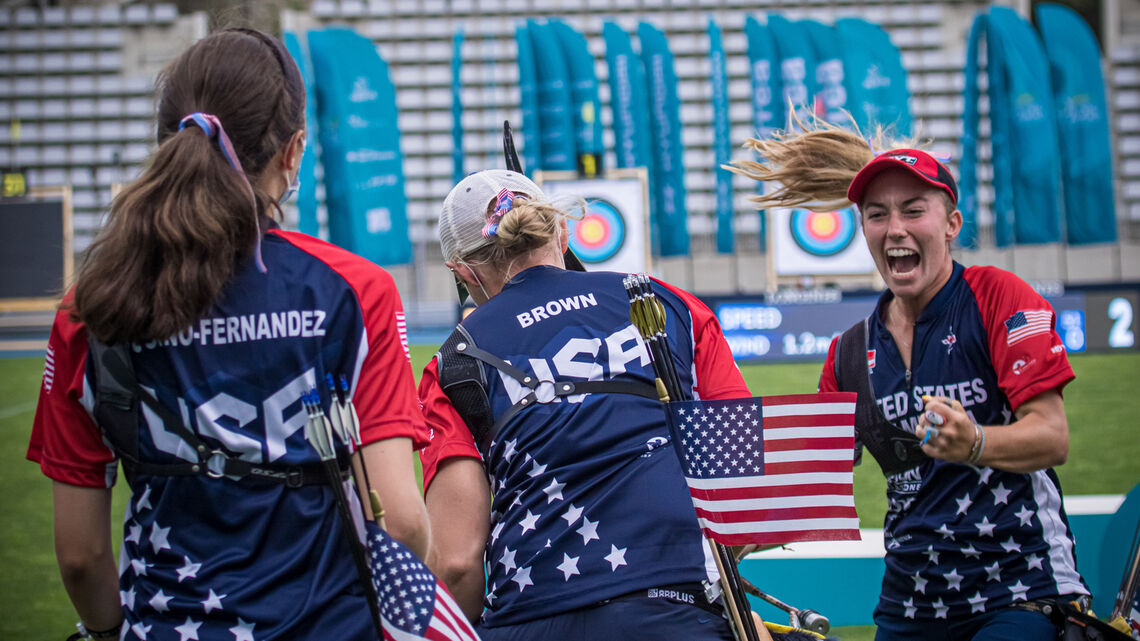 The USA celebrates qualifying a recurve women’s team for the Tokyo 2020 Olympic Games.