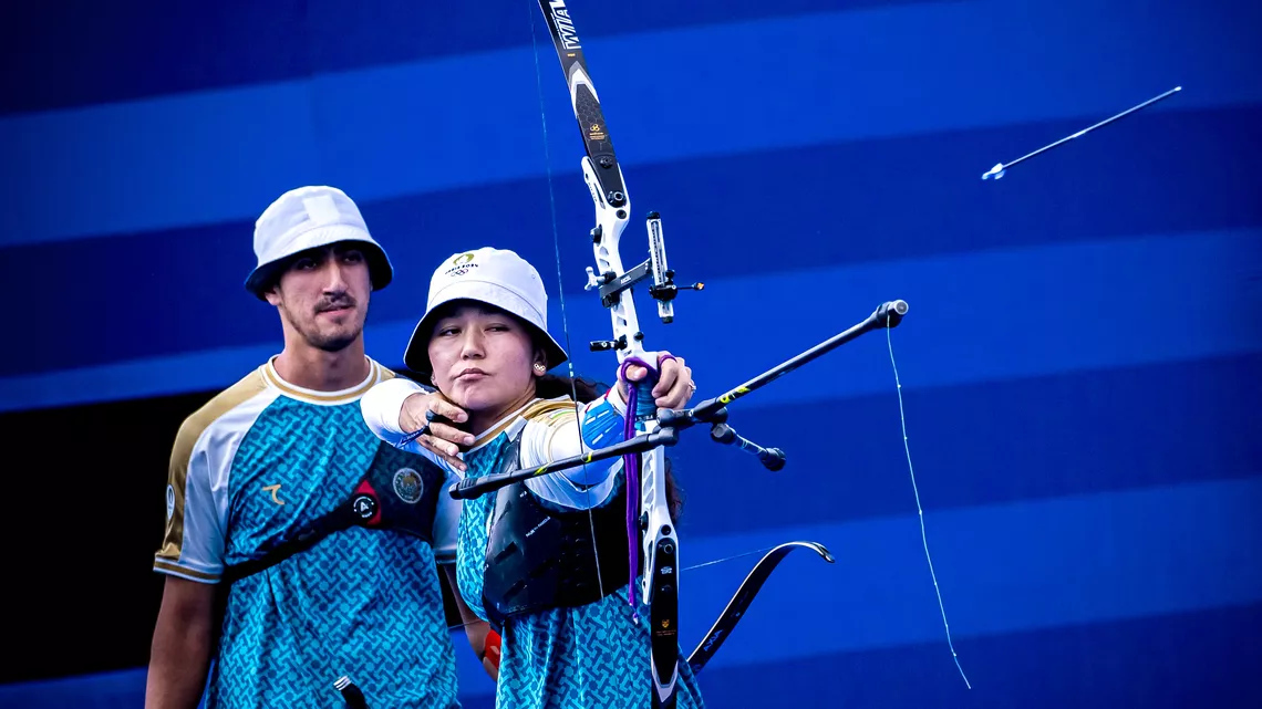 Uzbekistan lost in the first round of the mixed team event at Paris 2024.