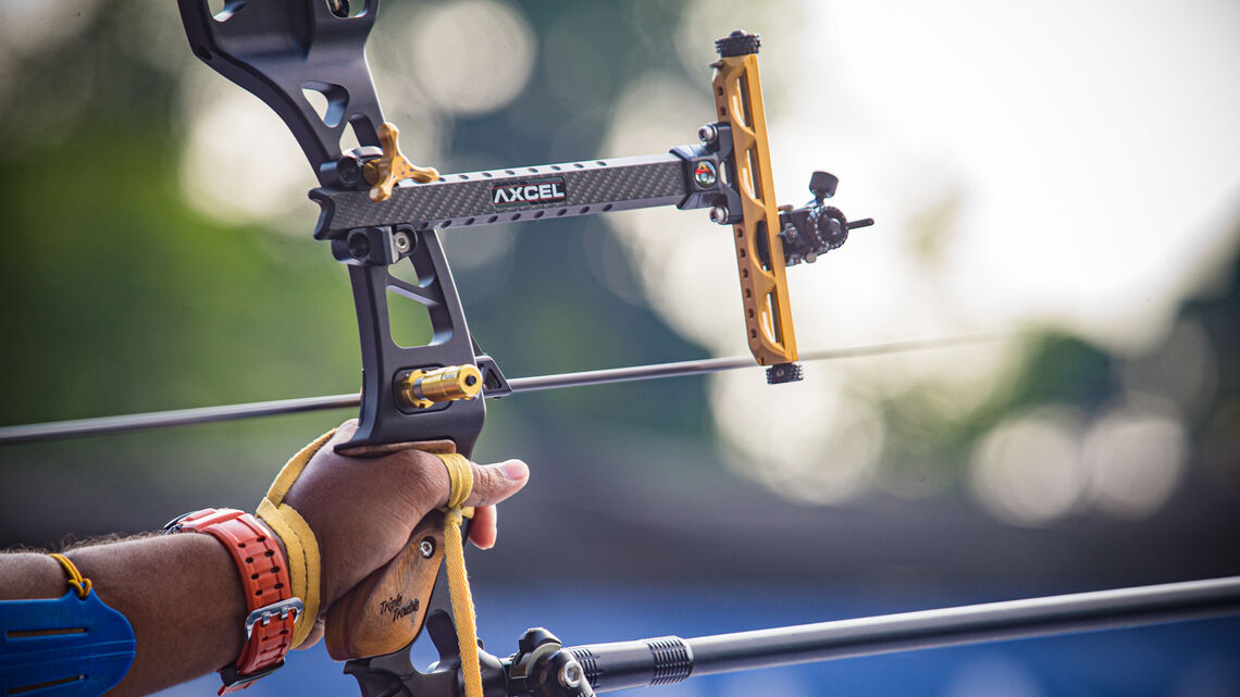 An arrow leaving the bow of Atanu Das.